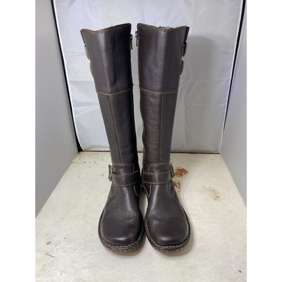 BOC Born Brown Leather Zip C13623 Tall Riding Boots Women’s 7.5 - Picture 6 of 13